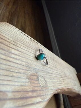 Turquoise Stone Silver-Accent Ring - Women Jewelry